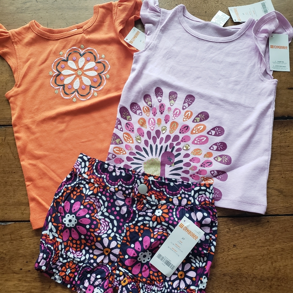 NWT 3piece 🌸🦚 bundle from Gymboree